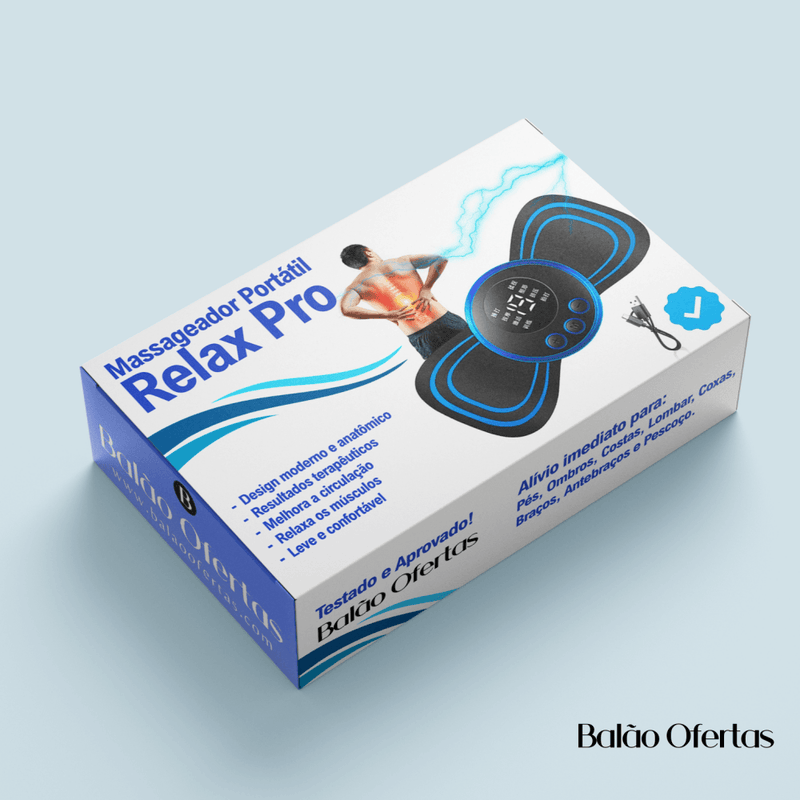Massageador Portátil e Elétrico Para Dores e Inchaços Relax Pro